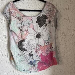 Vanilla Sugar Multicolor Floral Women's Top